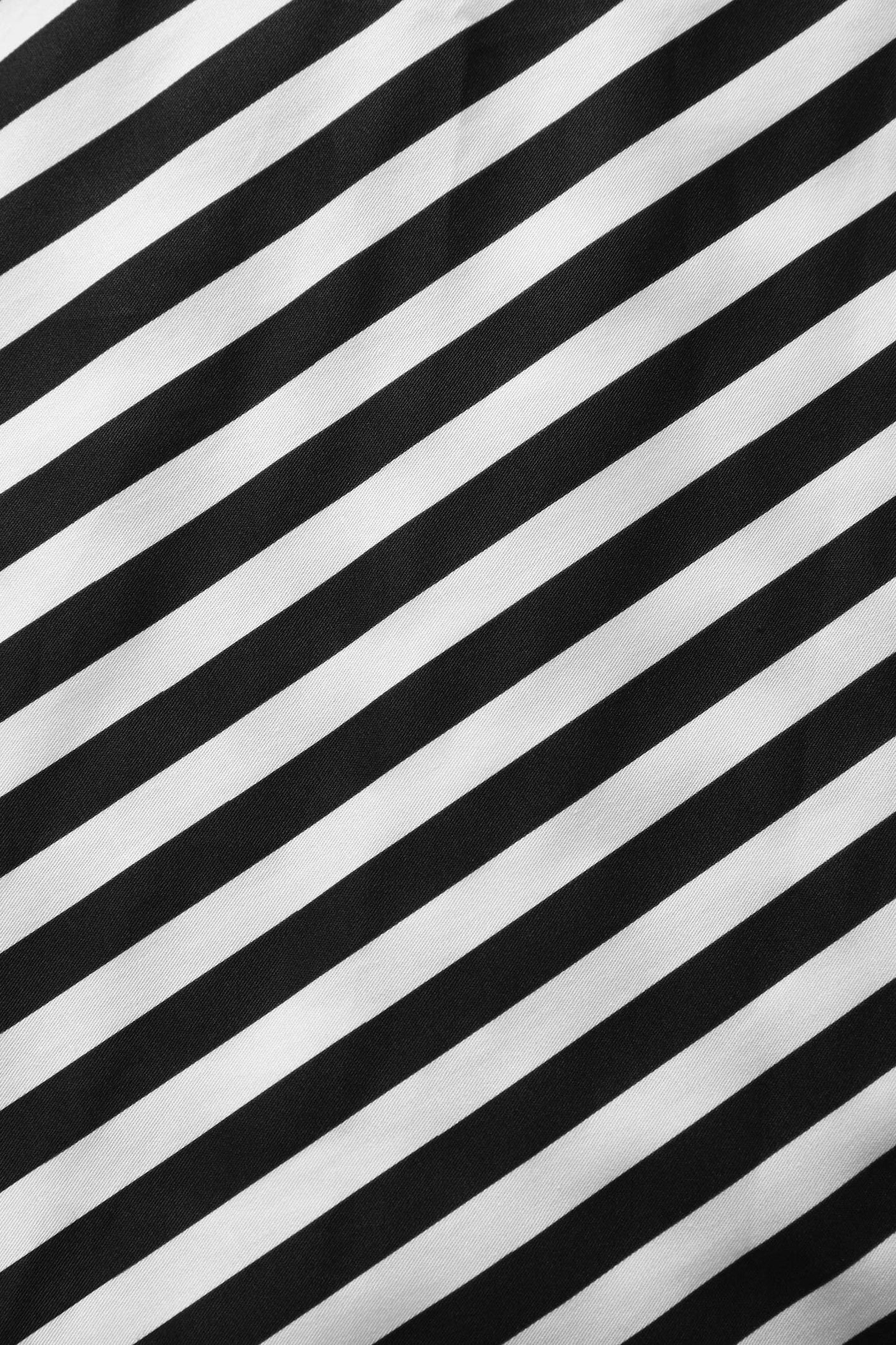 Mollie B&W Awning Striped Full Circle Shirt Dress