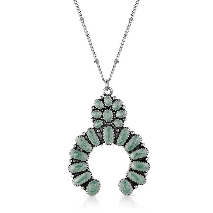 Attitude by Montana Silversmiths Turquoise Blossom Pendant Necklace ANC6353