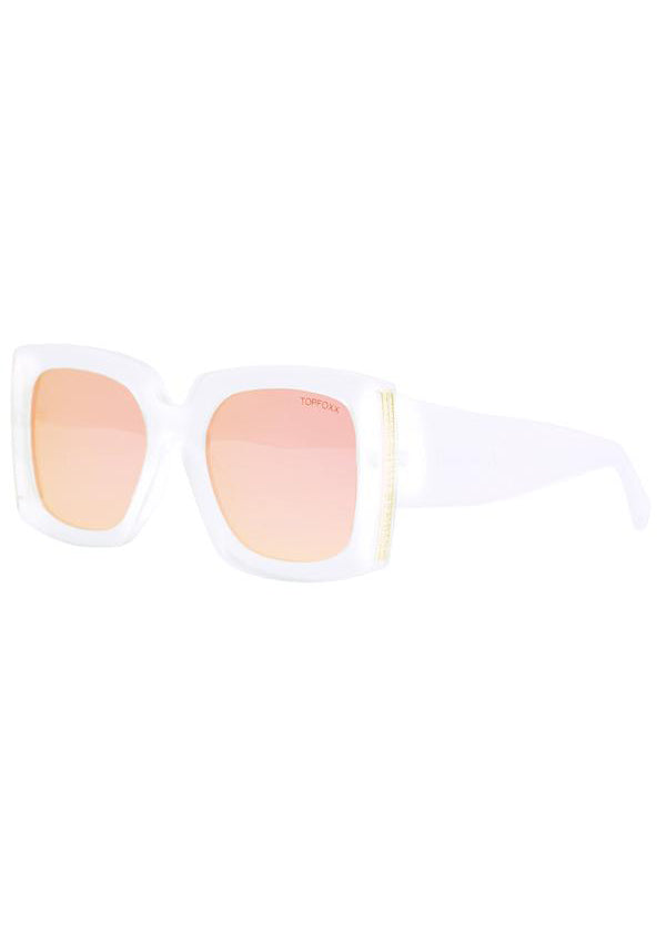 TopFoxx Bardot Sunglasses in rose gold — side view