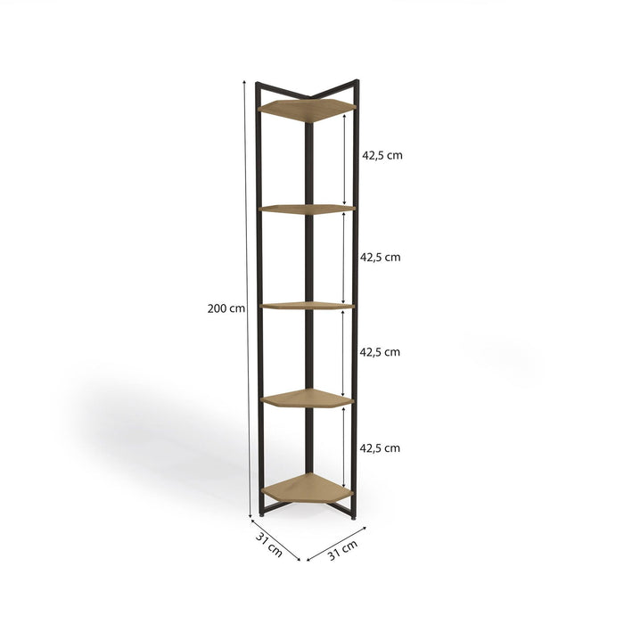 Bookcase Li022-Frprf Corner Shelve 202*31*31Cm (Limited 3 Months Warranty)