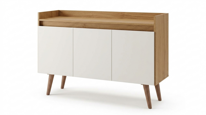 Cabinet Retro 5336R-355 3 Doors H86*W109*D38Cm Canela/ Off White ( Limited 3 Months Warranty )