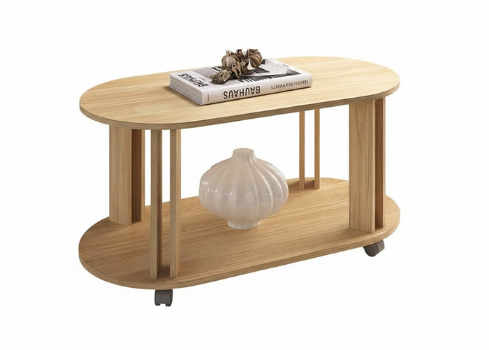 Coffee Table Mundi 4620 Oval Design 91*45*44Cm Natural (Limited 3 Months Warranty)