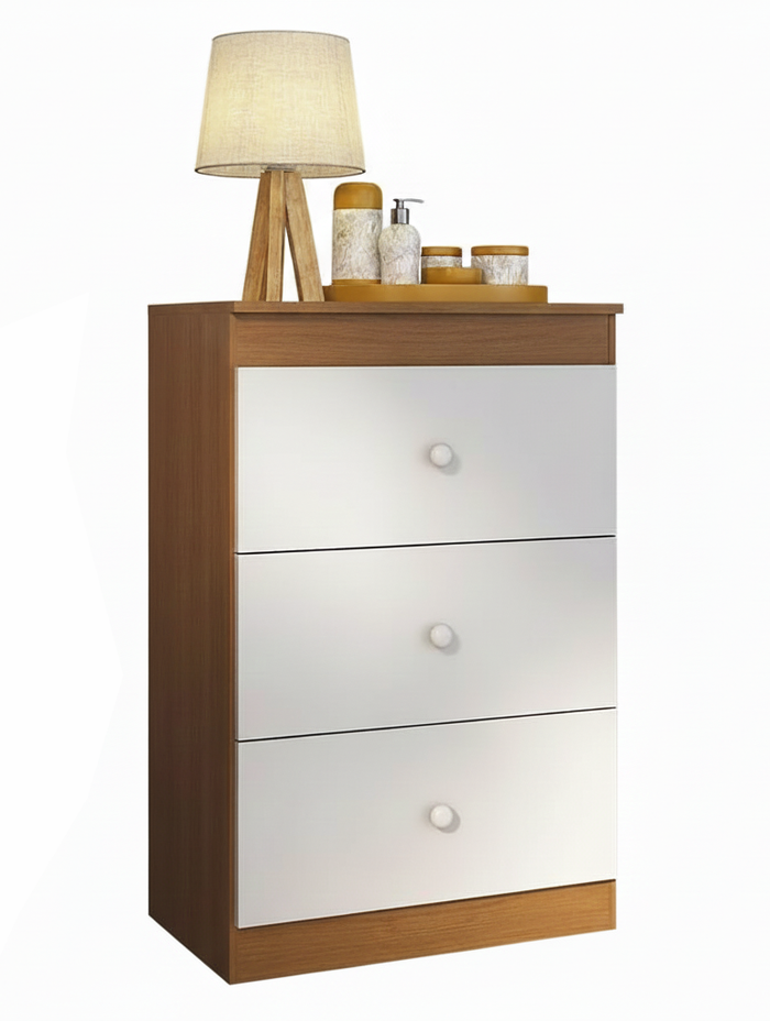 Commode Mp2676 3 Drawers 92*60*38.5Cm Wooden/White (Limited 3 Months Warranty)