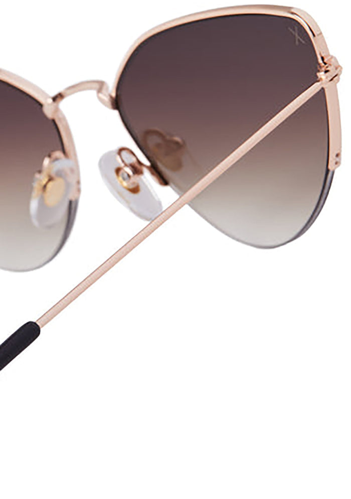 Fairfax Sunglasses in Brushed Gold/Brown Gradient