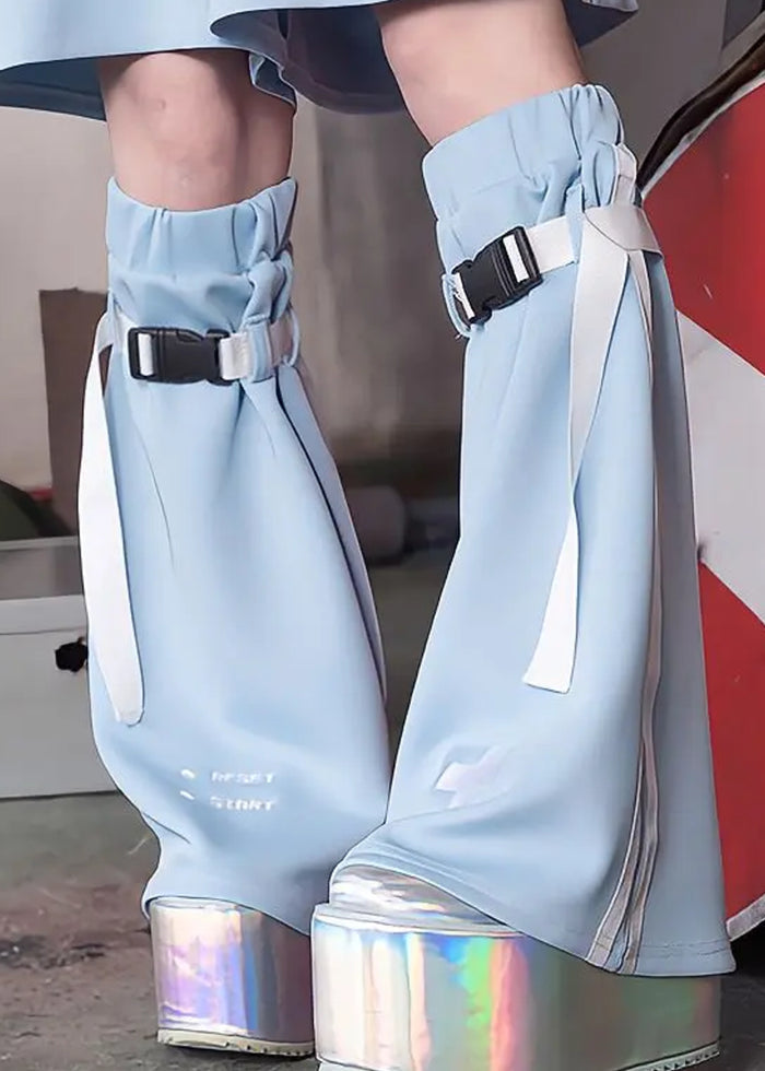 ACDC Rag Game Over Pastel Blue Leg Warmer — model view