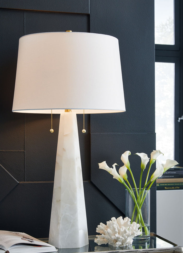Laurellen - Alabaster Table Lamp - White