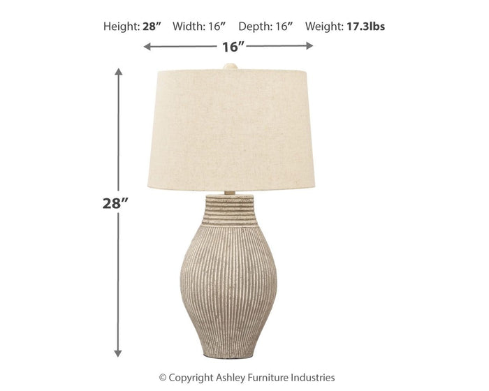 Layal - Paper Table Lamp - Beige
