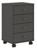 Night Stand Presence 9070/151 4 Drawers 45*72*36 Cm Graphite ( Limited 3 Months Warranty)