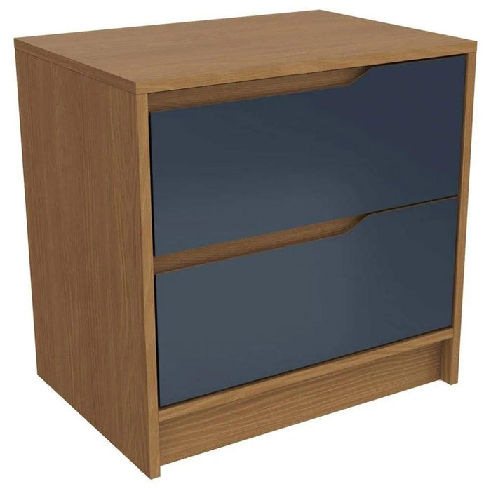 Night Stand R261-Cnazp 2 Drawers Cinnamon/Dark Blue (Limited 3 Months Warranty)