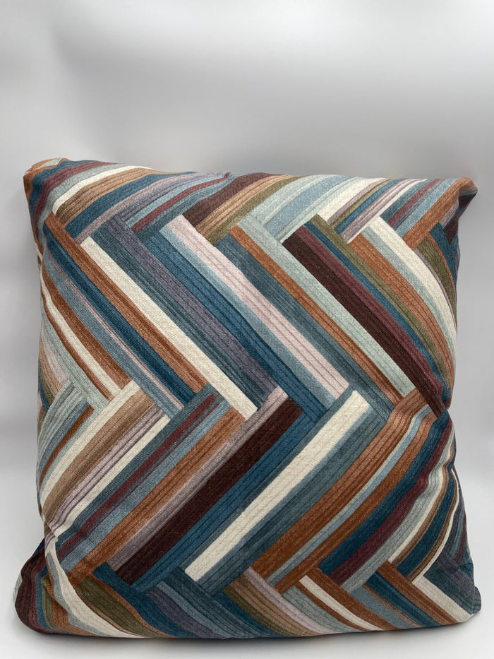PILLOW MULTI COLOR CHEVRON PATTERN