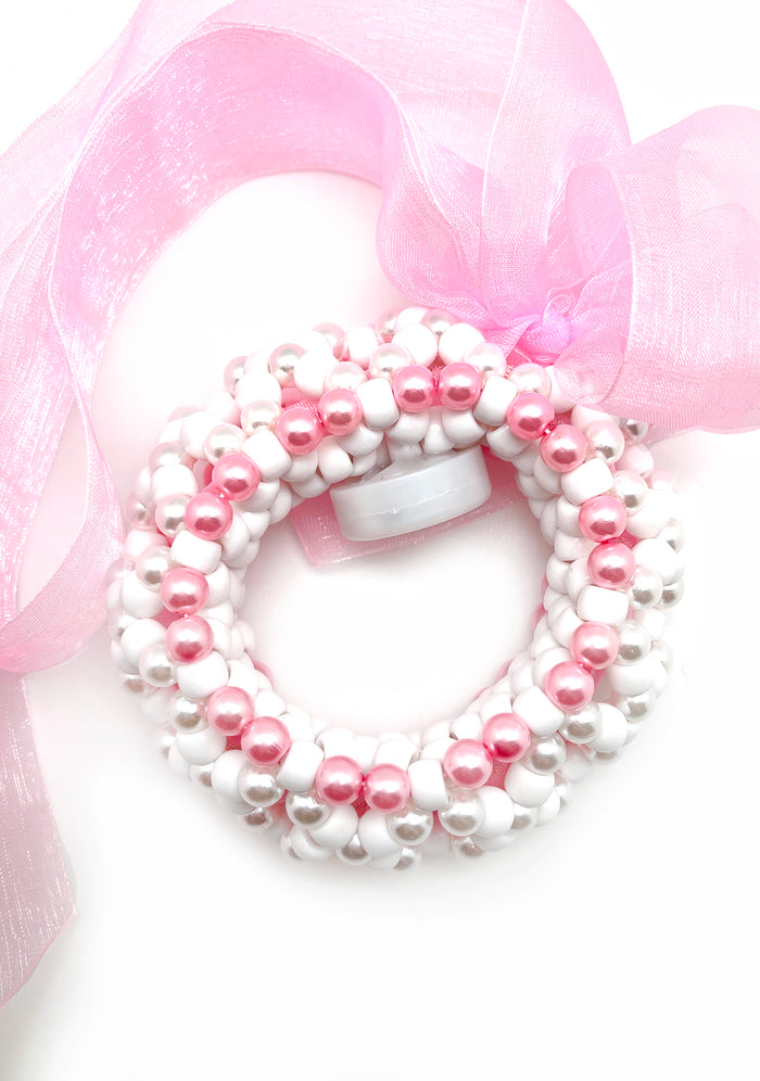 LASR Sugar Pop Light Up Ribbon Rave Kandi Bracelet — detail view