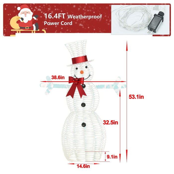 iridescent yard snowman