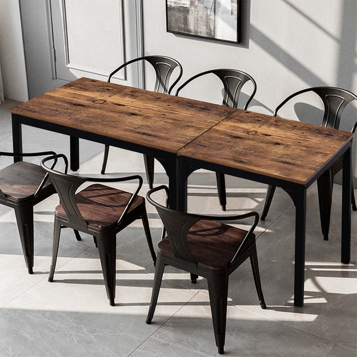 veikous 27.6" W Square Industrial Kitchen Dining Table for Small Spaces - veikous Dining tables 119.99
