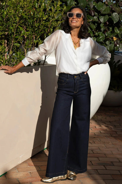 Alina Wide Leg Dark Denim Jeans