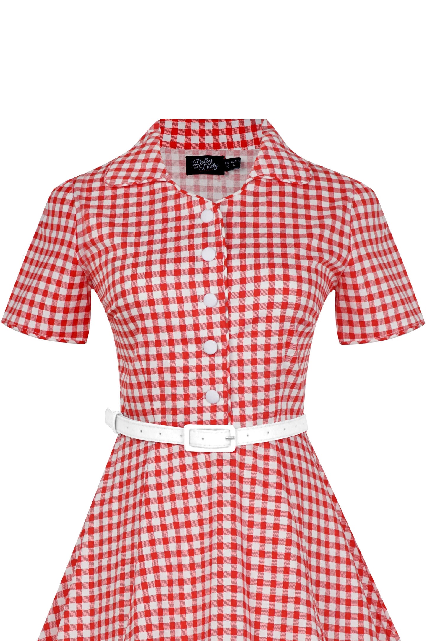Penelope Rockabilly Red Gingham Shirt Dress