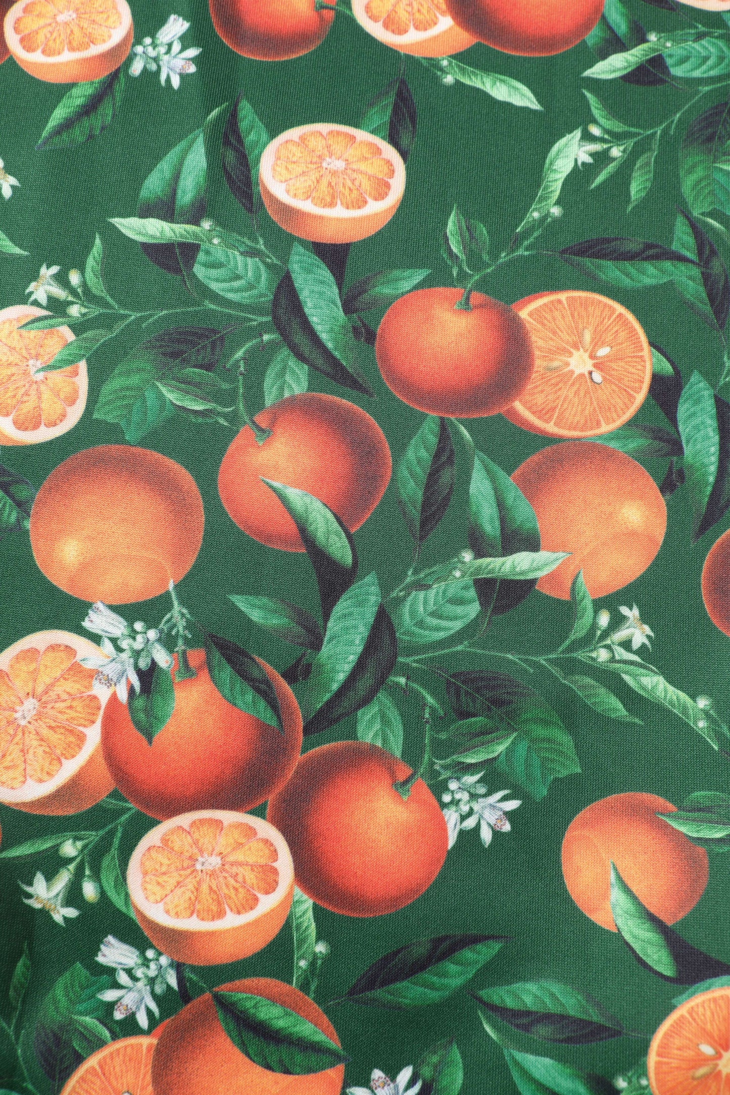Amanda Orange Flared Dress In Green