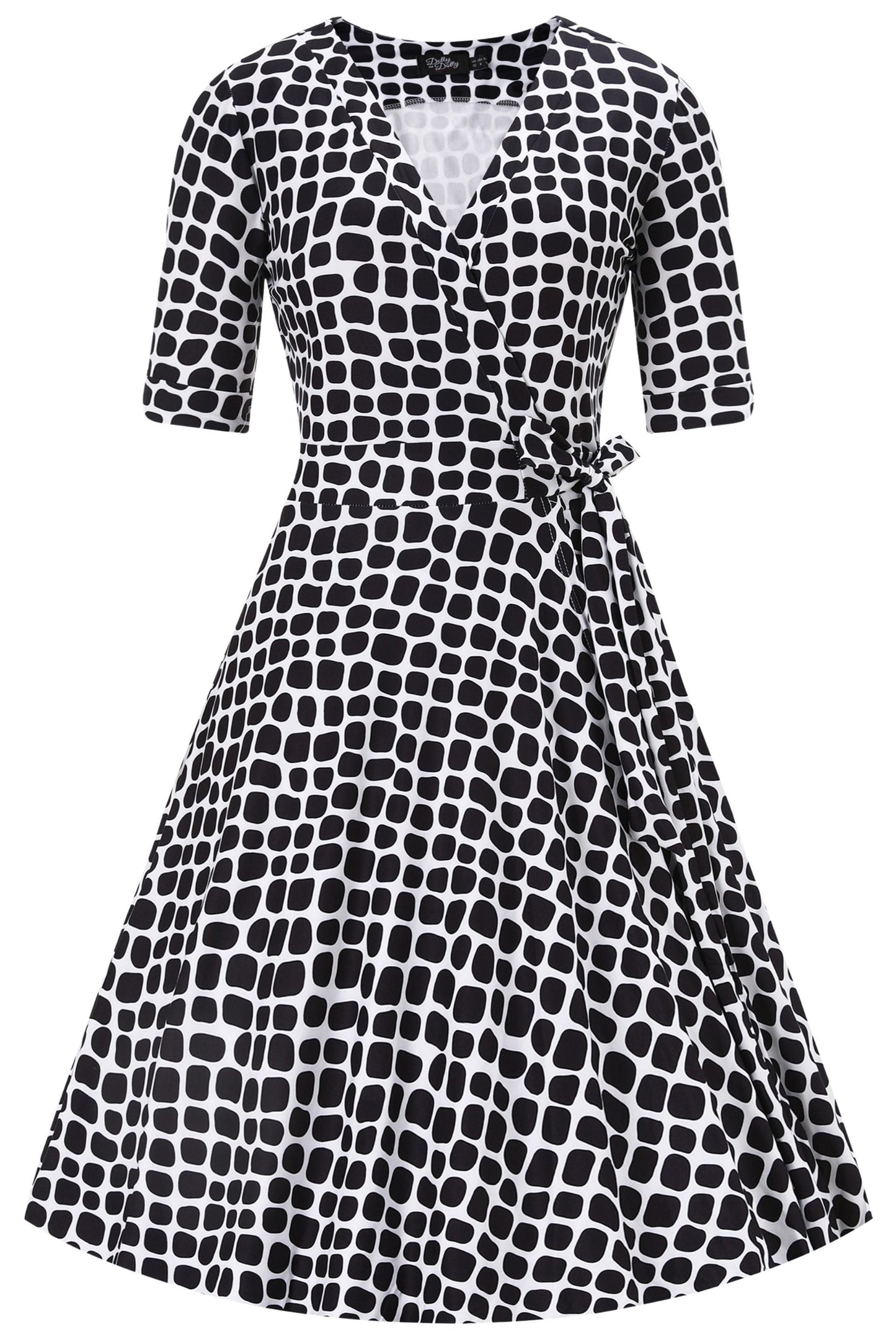 Matilda Monochrome Pebble Wrap Dress