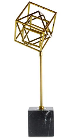 ACCESSORIES A52000328 SCULPTURE 53.3CM*19.6CM*19.6CM BLACK/BRONZE