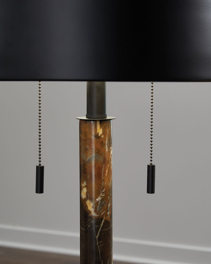 Alanbert - Metal Table Lamp - Brown / Black