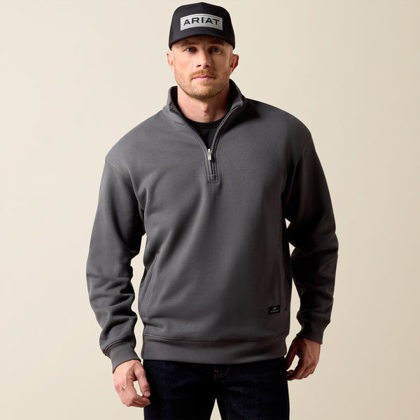 Ariat Men's Core Dark Shadow Grey 1/4 Zip Pullover Sweatshirt 10079647