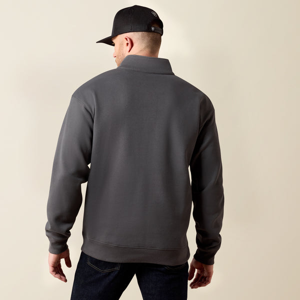 Ariat Men's Core Dark Shadow Grey 1/4 Zip Pullover Sweatshirt 10079647