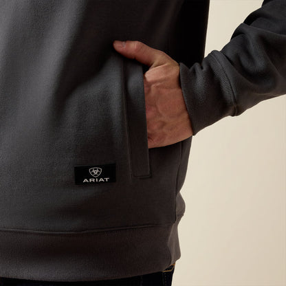 Ariat Men's Core Dark Shadow Grey 1/4 Zip Pullover Sweatshirt 10079647