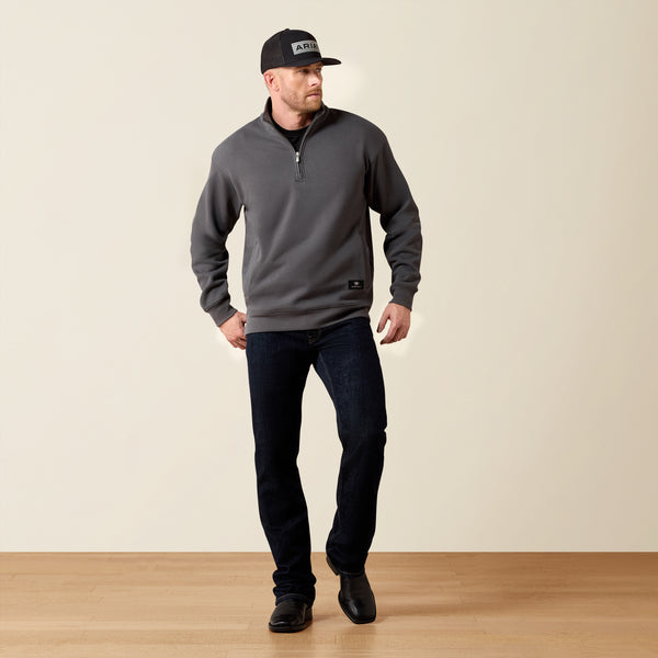 Ariat Men's Core Dark Shadow Grey 1/4 Zip Pullover Sweatshirt 10079647