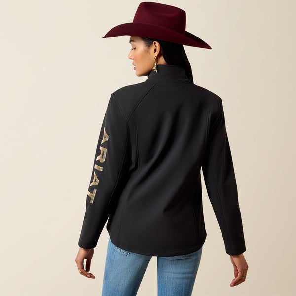 Ariat Women's Black & Stonewell Logo Concealed Carry Full Zip Softshell Jacket 10079893