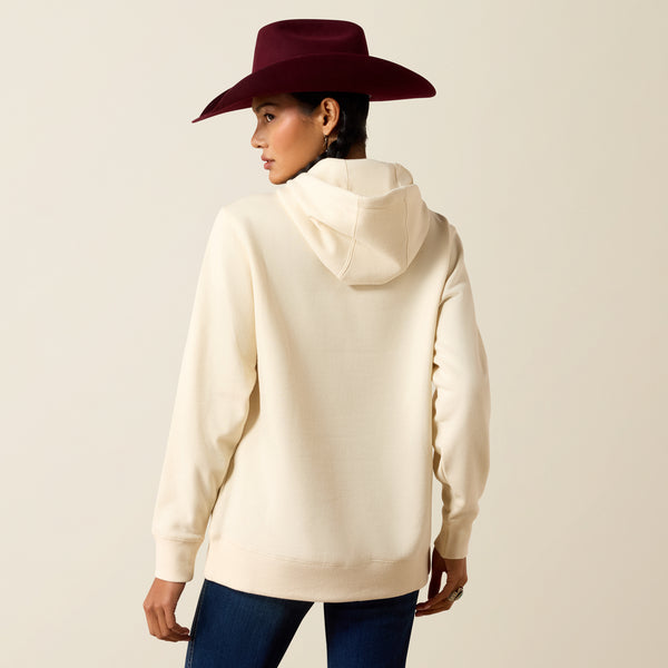 Ariat Women's Parchment Ivory "Wish You Were Here' Desert Scene Hoodie 10079308