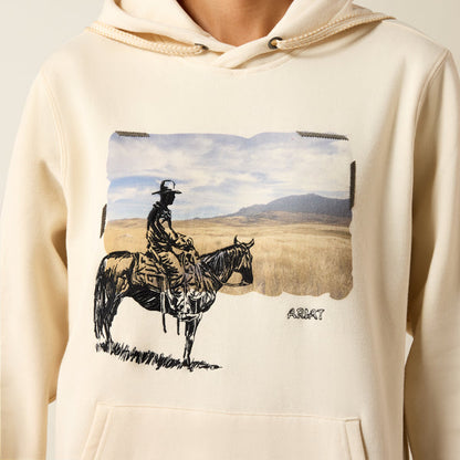 Ariat Women's Parchment Ivory "Wish You Were Here' Desert Scene Hoodie 10079308