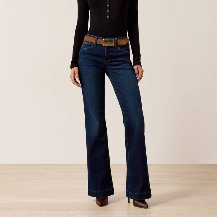 Ariat Women's Revel Dark Wash Ultra Stretch Mid Rise Vilma Trouser Jeans 10079195