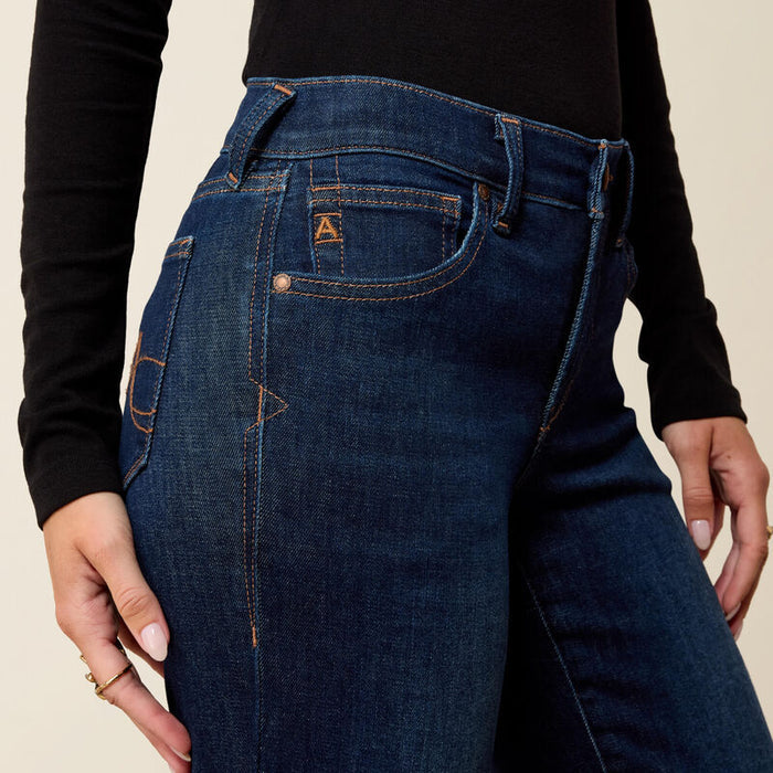 Ariat Women's Revel Dark Wash Ultra Stretch Mid Rise Vilma Trouser Jeans 10079195