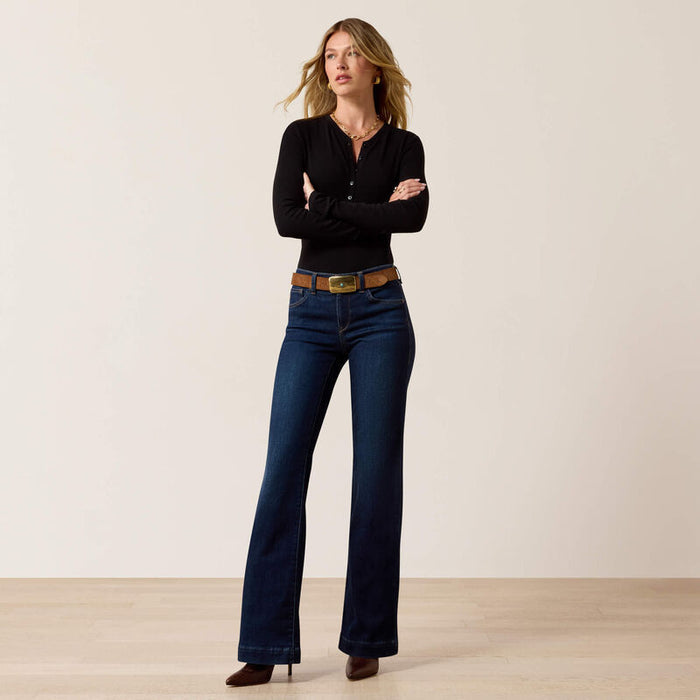 Ariat Women's Revel Dark Wash Ultra Stretch Mid Rise Vilma Trouser Jeans 10079195