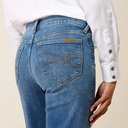 Ariat Women's Revel Medium Wash Ultra Stretch Mid Rise Vilma Trouser Jeans 10079053
