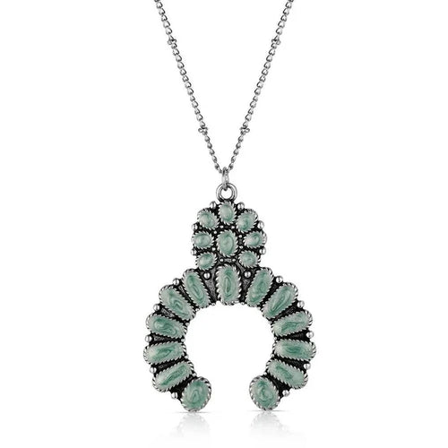 Attitude by Montana Silversmiths Turquoise Blossom Pendant Necklace ANC6353