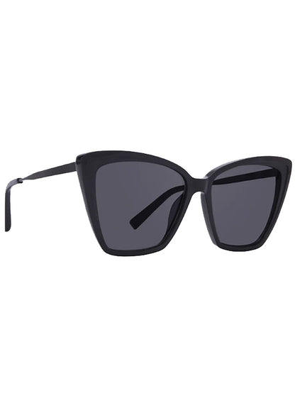 DIFF Eyewear Becky II Polarized Sunglasses in black dark smoke — detail view