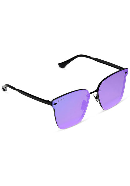 Bella V Polarized Sunglasses in Black/Purple