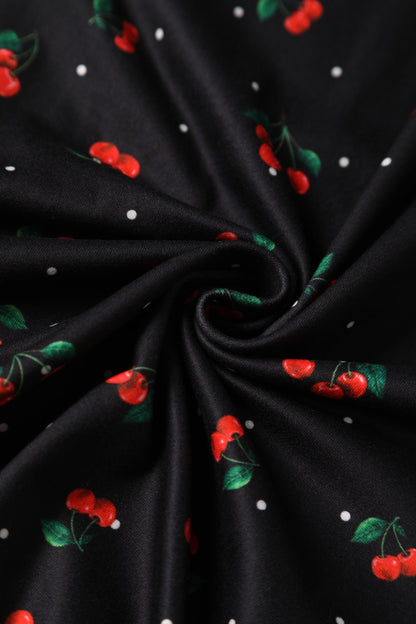 Julia Black Cherry Sleeved Dress
