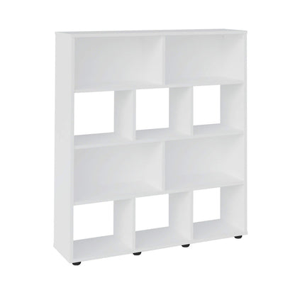 Bookcase Book 3466 Ten Niches  91*25*109Cm White  (Limited 3 Months Warranty)