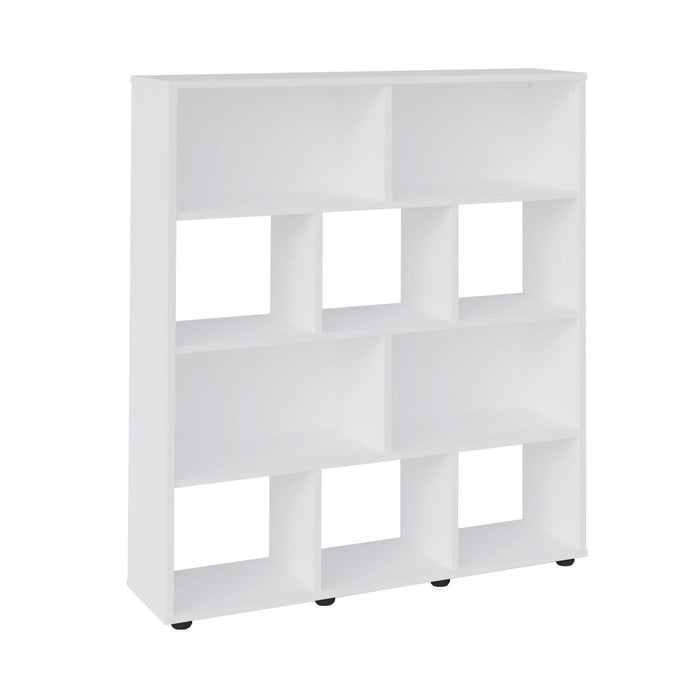 Bookcase Book 3466 Ten Niches  91*25*109Cm White  (Limited 3 Months Warranty)