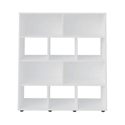 Bookcase Book 3466 Ten Niches  91*25*109Cm White  (Limited 3 Months Warranty)