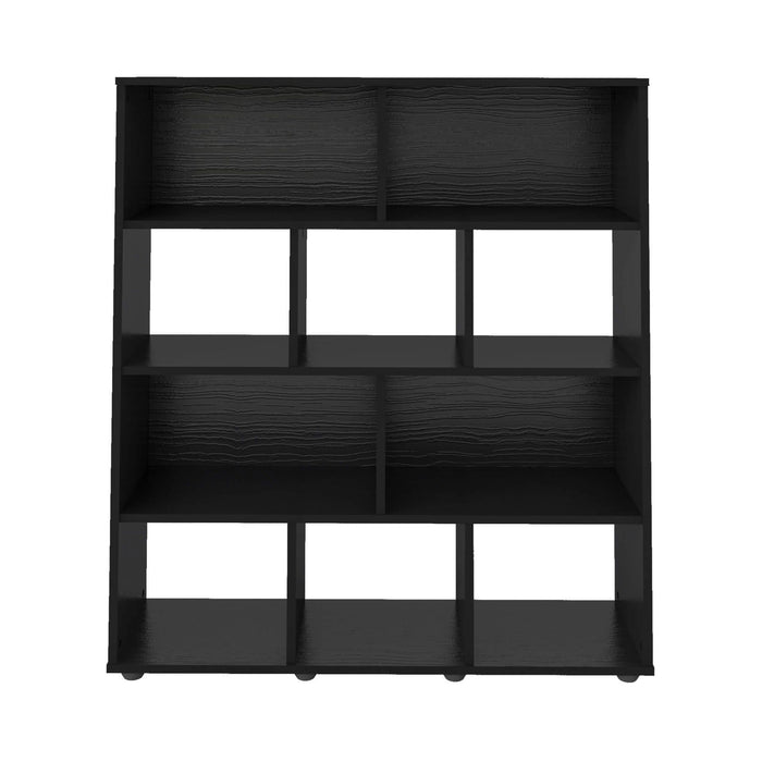 Bookcase Book 4054 10 Niches  91*25*109Cm Black  (Limited 3 Months Warranty)