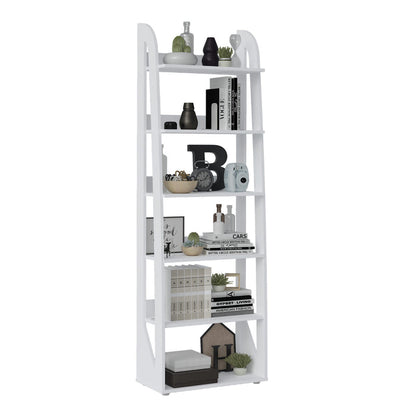 Bookcase Floripa 4363 6 Shelves  60*30*183.5Cm White (Limited 3 Months Warranty)