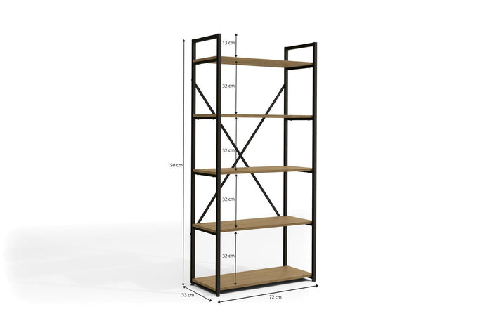 Bookcase Li006-Frprf 4 Shelves  152*72*33Cm  (Limited 3 Months Warranty)