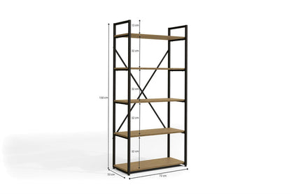 Bookcase Li006-Frprf 4 Shelves  152*72*33Cm  (Limited 3 Months Warranty)
