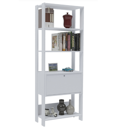 Bookcase Match 4372 4 Shelves  63*32*166Cm White (Limited 3 Months Warranty)