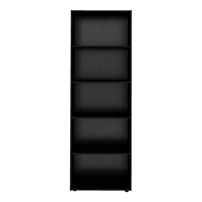 Bookcase Multy 4146 Five Shelves  60*30*180Cm Black  (Limited 3 Months Warranty)