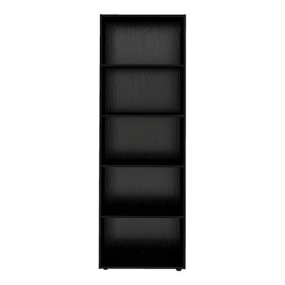 Bookcase Multy 4146 Five Shelves  60*30*180Cm Black  (Limited 3 Months Warranty)