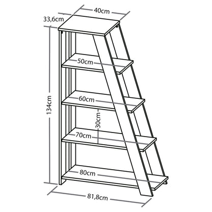 Bookcase Star 6194 4 Shelves  81.8*34.134Cm Elm (Limited 3 Months Warranty)