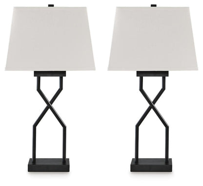 Brookthrone - Metal Table Lamp (Set of 2) - Black